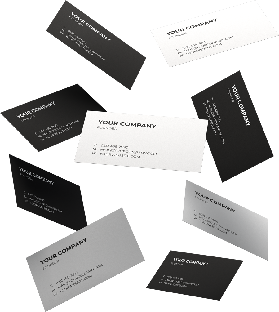 creative black and white business cards falling the bahamian studio branding graphic design designer nassau bahamas
